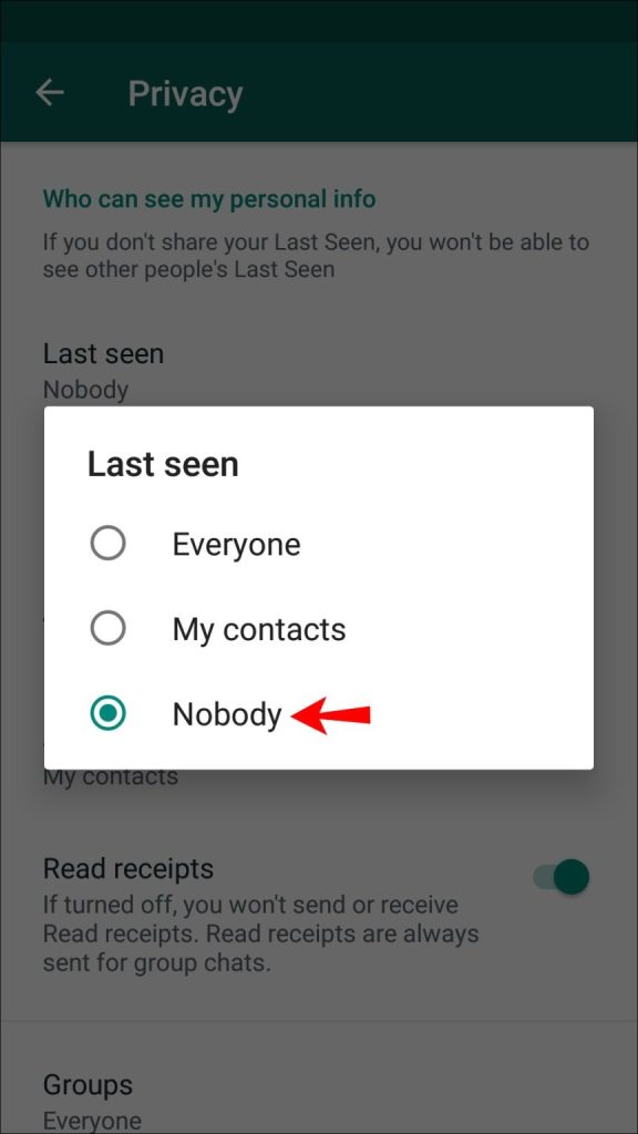 WhatsApp&#8217;ta çevrimiçi nasıl kapatılır? 3.Resim